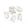 Silver Color Plated Alloy Letter Pendants PALLOY-P097-04-V-2