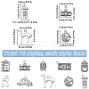 60Pcs 10 Styles Tibetan Style Alloy Pendants FIND-SC0010-72-2