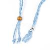 Adjustable Braided Waxed Cord Macrame Pouch Necklace Making MAK-WH0009-02H-2