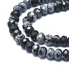 Natural Snowflake Obsidian Beads Strands G-F715-089-3