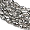 Electroplate Glass Beads Strands X-EGLA-D015-15x10mm-34-4