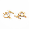 Brass Peg Bails Toggle Clasps KK-S354-296-NF-2