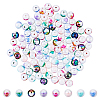 112PCS 8Colors UV Plating Rainbow Iridescent Acrylic Beads OACR-DC0001-21-1