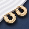 Ion Plating(IP) Chunky Vintage Grooved Hoop Earrings for Women EJEW-O096-52G-4