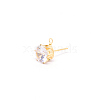 Iron Stud Earring Findings IFIN-WH0050-07G-01-1
