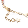 Star Brass Cuff Bangles with Glass Seed Beaded BJEW-MZ00053-4