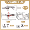 6 Bags Alloy Interlocking Clasps FIND-BC0014-27-2