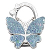 Glitter Butterfly Zinc Alloy Crystal Rhinestone Bag Hanger BAGH-F001-A16-1