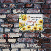 Rectangle with Word Vintage Metal Iron Sign Poster AJEW-WH0157-202-5