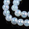 Electroplate Transparent Glass Beads Strands GLAA-T032-T8mm-AB14-2