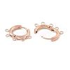 Ion Plating(IP) 304 Stainless Steel Hoop Earring Findings STAS-D183-01RG-2