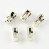 Antique Silver Plated Alloy Letter Slide Charms X-TIBEP-S296-C-RS-1