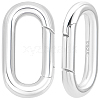 2Pcs 925 Sterling Silver Spring Gate Rings STER-BBC0008-68-1