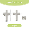 Cross Alloy Pin Brooches AJEW-FH0006-07A-P-2