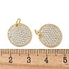 Brass Micro Pave Clear Cubic Zirconia Pendants KK-Q031-17G-3