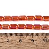 Electroplate Transparent Glass Beads Strands EGLA-Q132-03A-A04-4