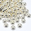 Brass Flat Round Spacer Beads X-KK-M085-13S-NR-1