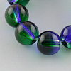 Spray Painted Transparent Glass Bead Strands X-DGLA-R023-8mm-02-1