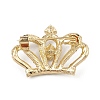 Rhinestone Crown Brooch Pin JEWB-Q030-05G-2