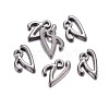 Gunmetal Plated Alloy Letter Pendants LS-PALLOY-P097-03-V-2