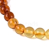 Natural Amber Beaded Stretch Bracelets BJEW-N041-04B-01-2
