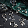16Pcs 8 Style Cross/Butterfly/Moon Alloy Shoe Decoration HJEW-AB00624-4