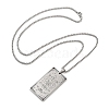 Non-Tarnish 201 Stainless Steel Rectangle with Constellation Pendant Necklaces NJEW-M223-02B-3