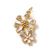 Brass Micro Pave Cubic Zirconia Pendants KK-K358-01C-G-1