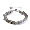 Natural Labradorite Chip Bracelets BJEW-JB04489-03-1