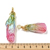 Electroplated Raw Rough Natural Quartz Crystal Big Pendants G-A229-02G-02-3