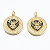 Brass Micro Pave Cubic Zirconia Pendants ZIRC-N039-124A-NF-1