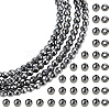 ARRICRAFT 2 Strands Non-magnetic Synthetic Hematite Beads Strands G-AR0005-90-1