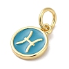 Real 18K Gold Plated Brass Enamel Charms KK-L216-001G-A05-2
