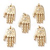 Brass Micro Pave Clear Cubic Zirconia Pendants KK-C100-13G-1