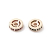 Brass Micro Pave Cubic Zirconia Beads KK-R216-10C-KCG-1