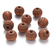 Painted Natural Wood Beads X-WOOD-N006-02A-02-1