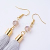 Ice Silk Thread Tassel Dangle Earrings EJEW-P142-A-4