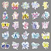 50Pcs Butterfly PET Waterproof Stickers PW-WGABAA5-01-5