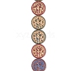 Painted Glass Beads Strands GLAA-F133-07G-1