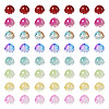 128Pcs 8 Colors Transparent Spray Painted Glass Beads GLAA-TA0001-26-11