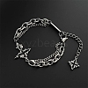 Stylish Dark Cross Titanium Steel Link & Charm Bracelets PW-WGB6681-01-4