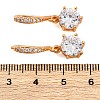 Brass Micro Pave Clear Cubic Zirconia Hoop Earrings EJEW-K300-32G-5