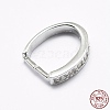 Anti-Tarnish Rhodium Plated 925 Sterling Silver Micro Pave Cubic Zirconia Pendant Bails STER-E053-09P-3