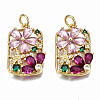 Brass Micro Pave Cubic Zirconia Pendants LS-ZIRC-Q200-010-NF-1