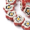 Handmade Porcelain Flower Beads Strands PORC-G006-12-4