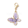 Butterfly Alloy Enamel Pendant Decorations HJEW-JM02705-02-4