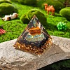 Natural Black Stone Crystal Pyramid Decorations JX072A-5