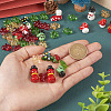 44pcs 10 style Christmas Handmade Lampwork Beads LAMP-TA0001-16-15