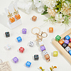 48Pcs Opaque Printed Acrylic Beads OACR-SC0002-92-4