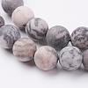 Natural Pink Zebra Jasper Beads Strands G-J376-46F-10mm-3